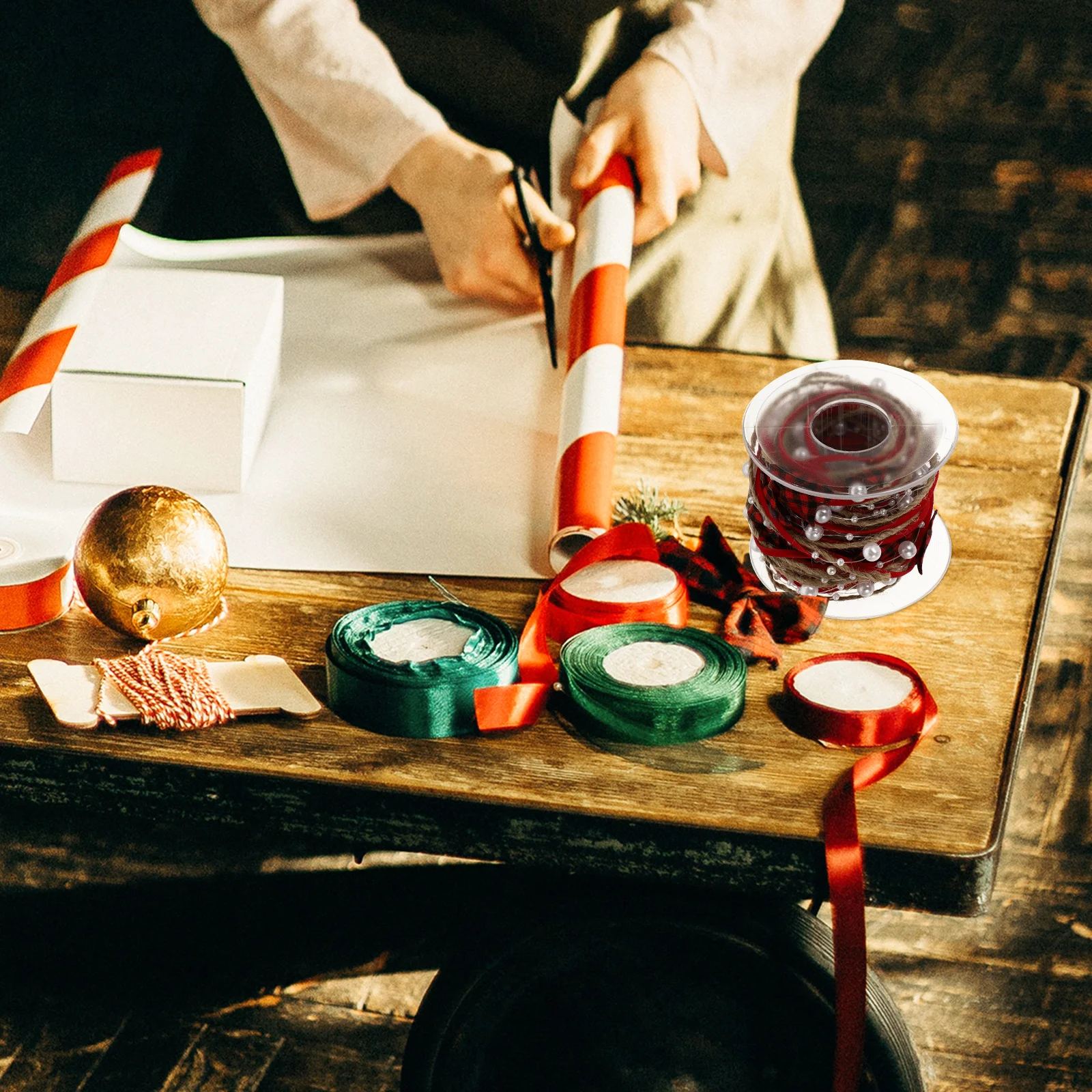 

Christmas Festival Ribbon Vintage Style Xmas Ribbons DIY Craft Ribbon Gift Wrapping Supplies Decorative Bows DIY Bow Accessories