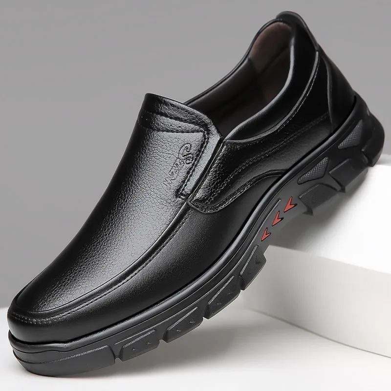 Men's Loafers Fashion Handmade Cowhide Leather Shoes Breathable Business Casual Shoes for Men Oxford Office Shoes Zapatos Hombre