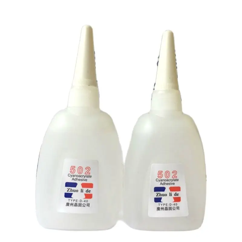 40g 502 Liquid Glue With Dropper Instant Adhesive Wood Metal Rubber Plastic Advertising Glue Strong Bond Mold Glue Fast Curing