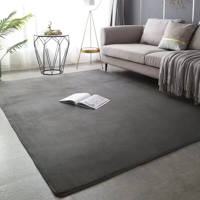 VIKAMA Soft Cozy Japanese Coral Pile Short Pile Carpet Living Room Bedroom Children Play Reading Non-slip Floor Mat