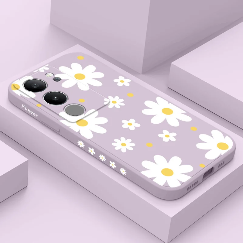 Embellish Daisies Phone Case For VIVO V40 V30 V29 V29E V27 V27E V25 V25E V23 V23E V21 V20 Y20 Y12 Y21 Y22 Y50 Y35 Y76 Pro 4G 5G