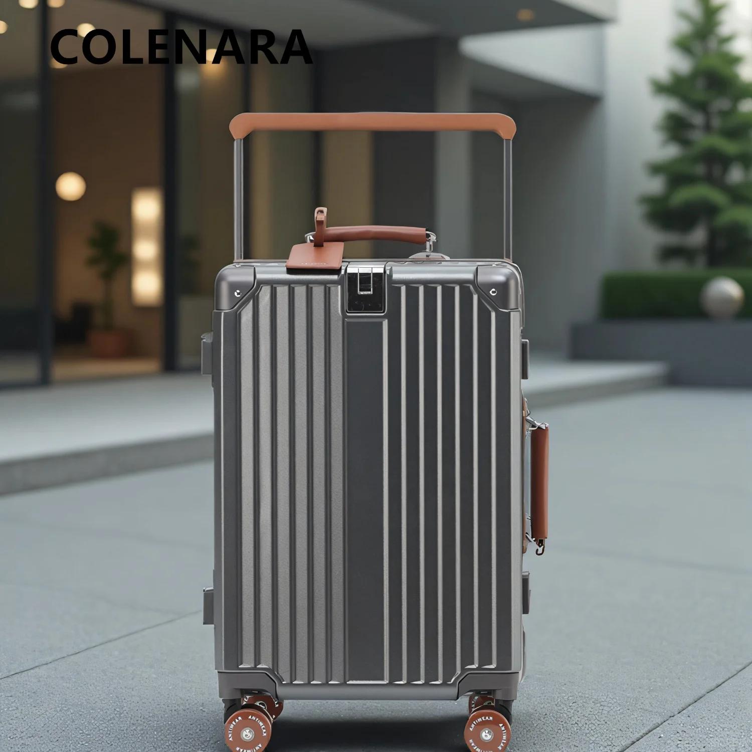 COLENARA  Rolling Luggage ABS + PC Registration Box Large Capacity Cart Case Cart Type Travel Bag 20