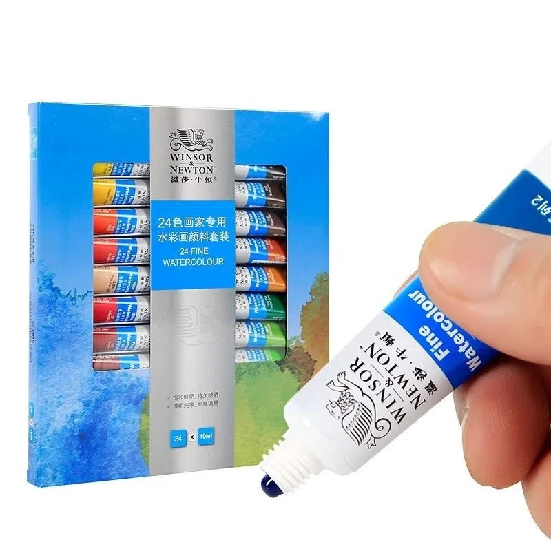 Authentic Winsor Newton Academy Watercolor Pigment Set 12/18/24 Colors 10ml Professional Water Color Paints Set Beginner Artist