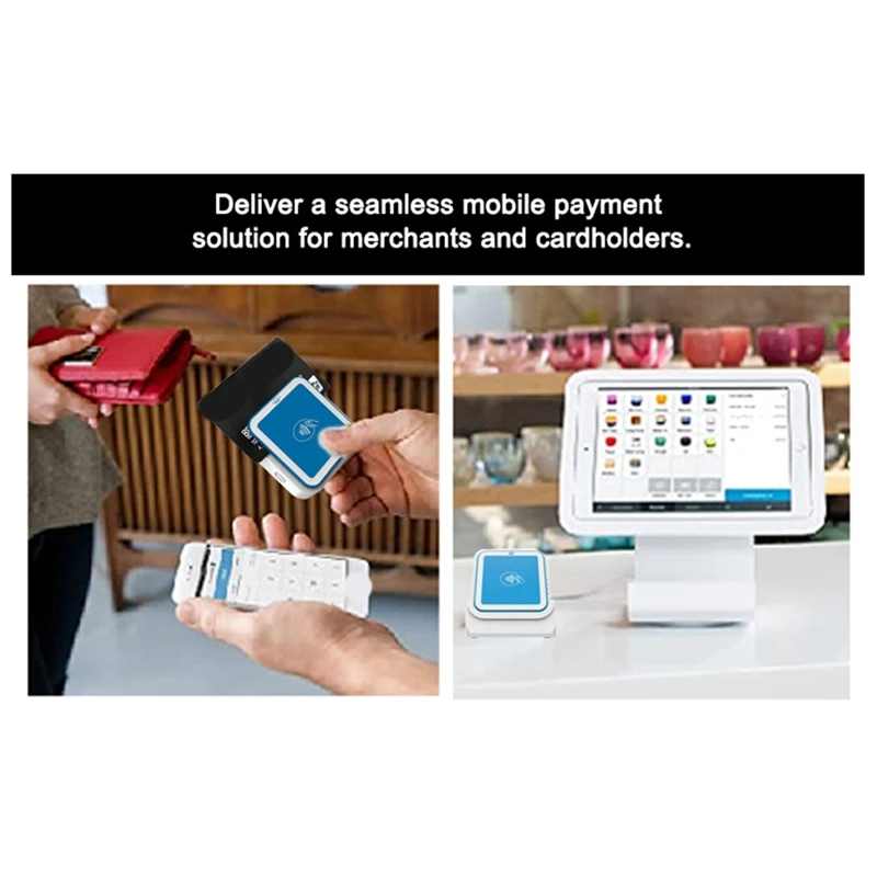 VISA 마스터 신용 카드 칩 리더 라이터, 은행 거래 블루투스 Mpos, EMV PCI POS 터미널 (I9)