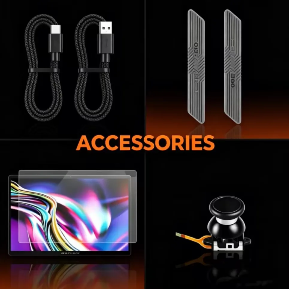 Set de Accesorios para Consola Portátil OneXPlayer - Protector de Pantalla, Joystick, Cable USB y Repuestos para Consolas ONE-NETBOOK
