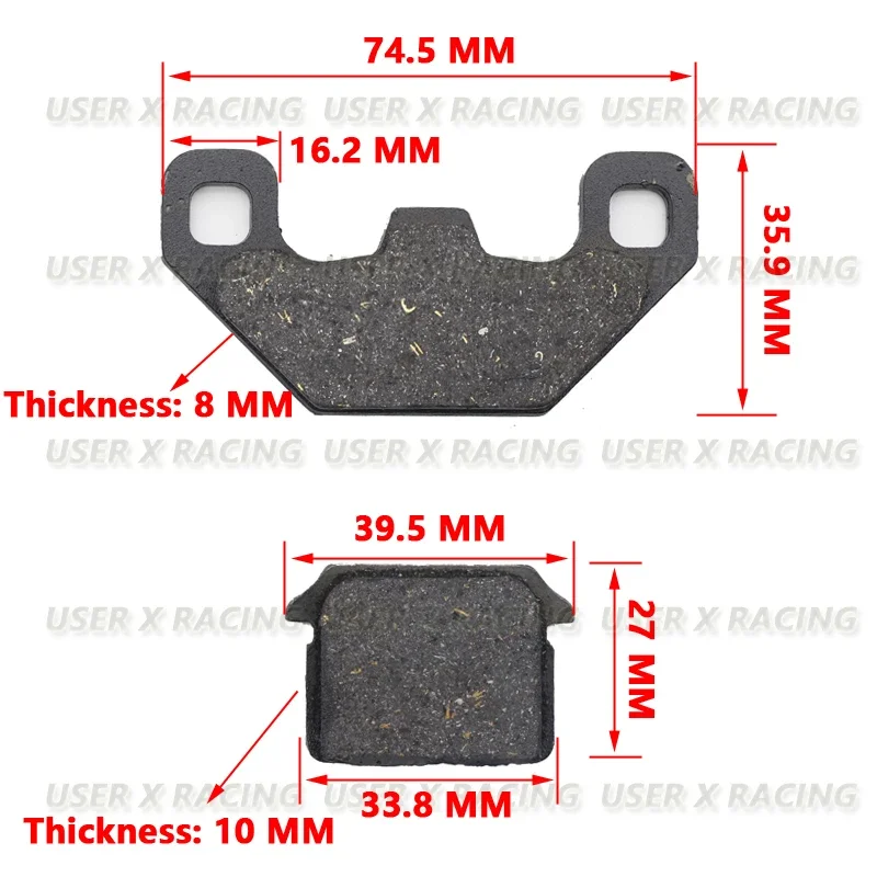 USERX USER-X Universal motorcycle disc brake pad Brakes Front Rear Disc Brake Pads block Shoes Dual-pump disc brakes scooter