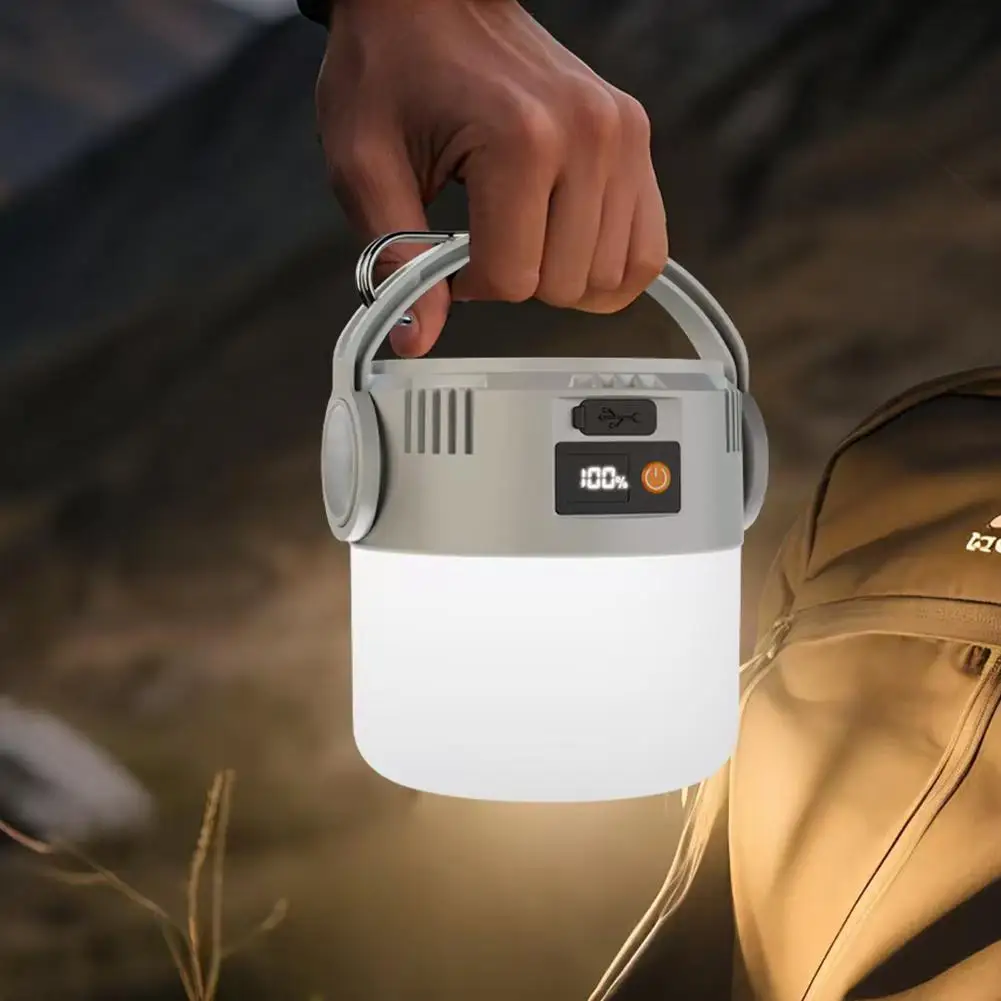 Solar Camping Light USB Rechargeable Outdoor Portable Waterproof Emergency Lantern For Hiking Backpacking Tent Activities