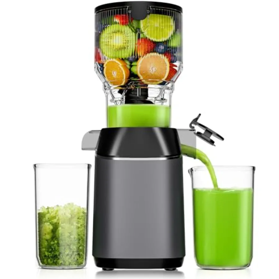 

Cold Press Juicer Machines 5.8 Wide Feed Chute Slow Masticating Juicer for Whole Vegetables and Fruits 99.6 High Juice Yield Ea