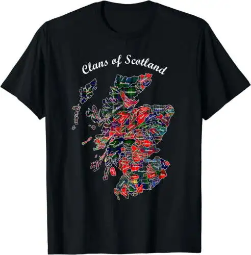 Clans of Scotland Map t-shirt