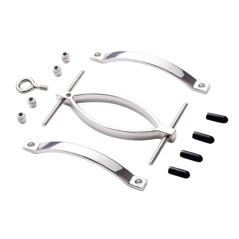 Stainless Steel Labia Clamp Bondage Equipment Fetish Clitoris Stimulation BDSM Slave Speculum Vagina Opener Restraints Sex Toys