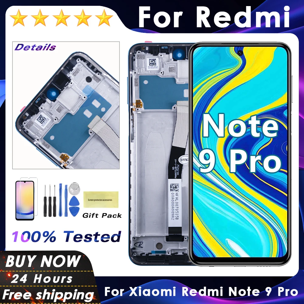 6.67'' For Xiaomi Redmi Note 9 Pro LCD Display Touch Screen Digitizer Replacement For Redmi Note 9S M2003J6A1 Screen