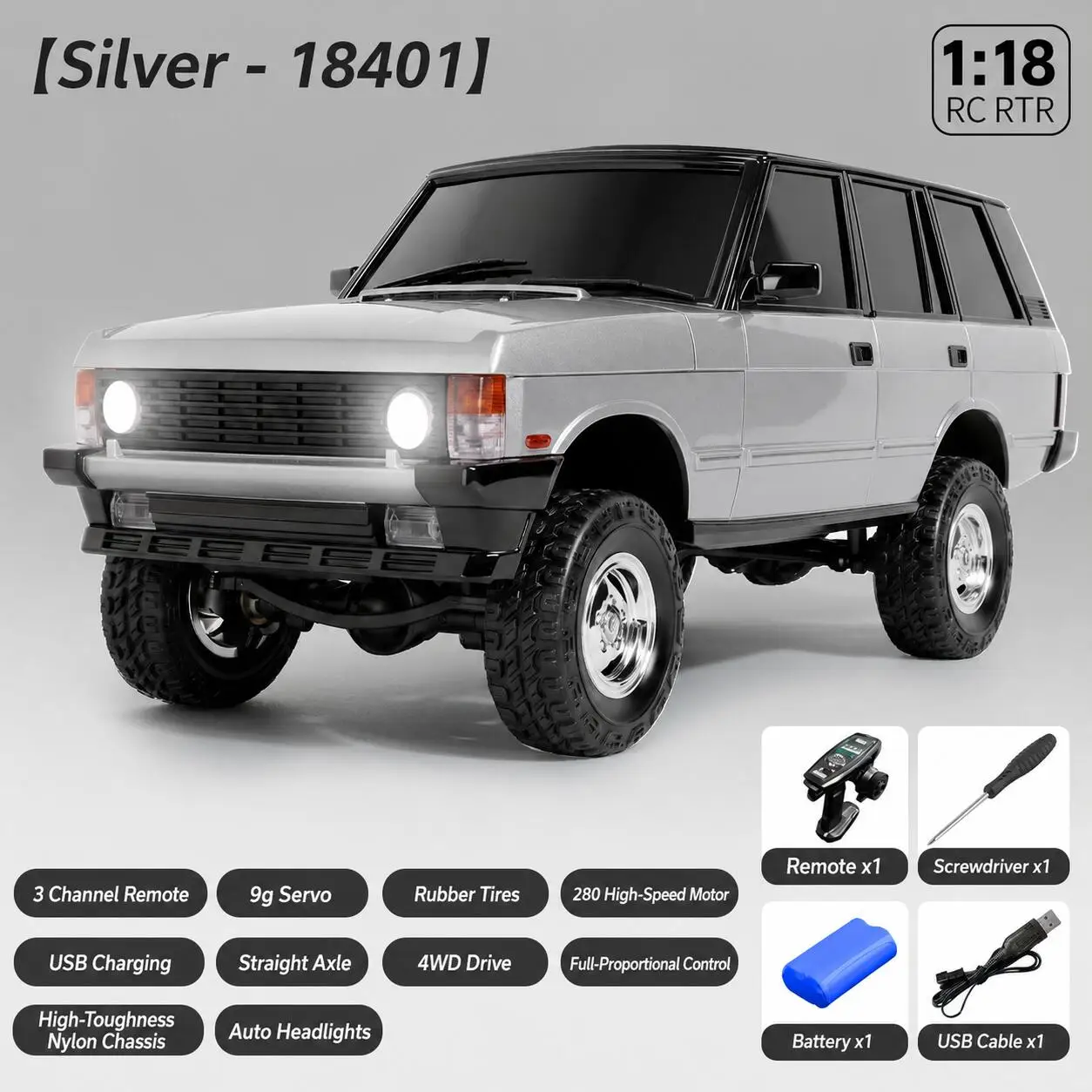 Upgrade Metal Parts RC Car 1/18 LD18401PRO Brushless Motor Metal Drive Shaft Gears Bearings 4WD High Speed Off-Road Vehicle image 3