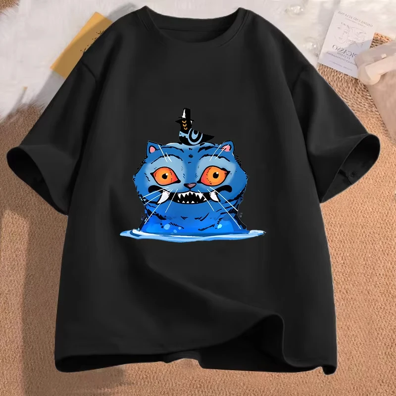 

Fashion Korean Woman T-Shirt Clothing Kpop Demon Hunter Tiger Graphic T Shirt for Female Clothing Casual Short Sleeve Tee Tops