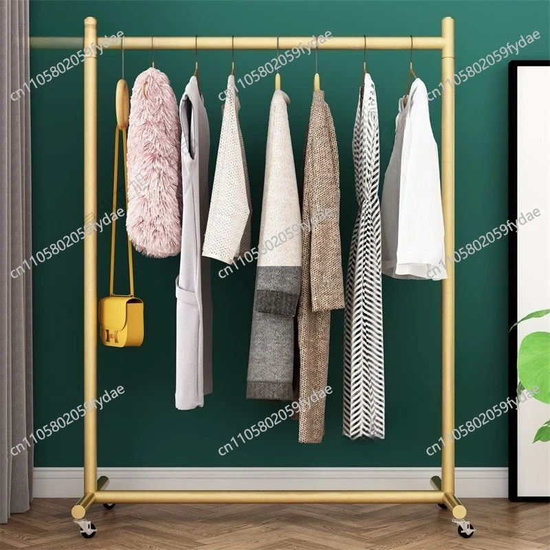 rack Men's and women's clothing Children's clothing display Hanging rack Mobile horizontal bar hanger Hanging rod with pulley
