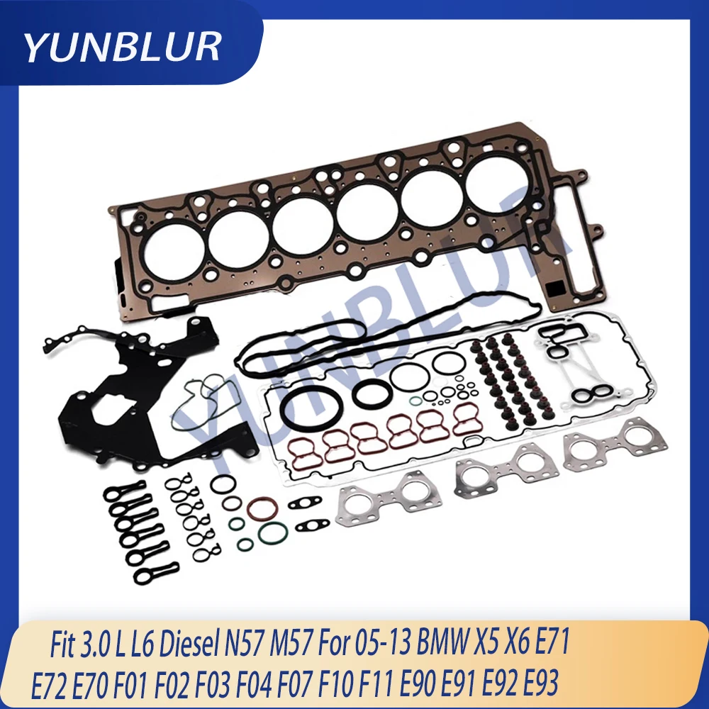 

Engine Parts Full Gasket Set Fit 3.0 L L6 Diesel N57 M57 N57D30A For 05-13 BMW 325d 330d 525d 530d 730d 740d X5 X6 11127809755