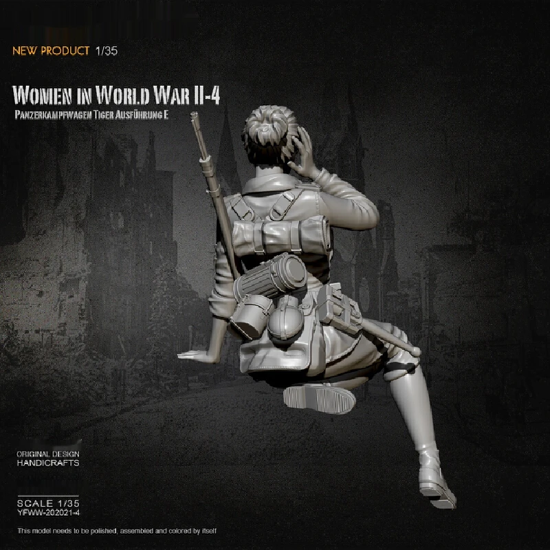 Figurine de soldats féminins en résine, Micro Miniature Gk, modèle blanc imprimé en 3d, jouet, Kit non assemblé et non peint, 1/35