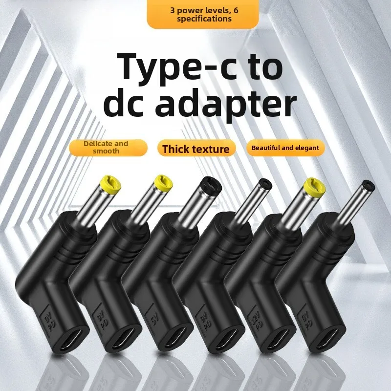 Type-C Female to DC 3.5*1.35mm Charging Adapter PD Trigger Compatible with 5V 9V 12V Voltages for Electronics Accessories