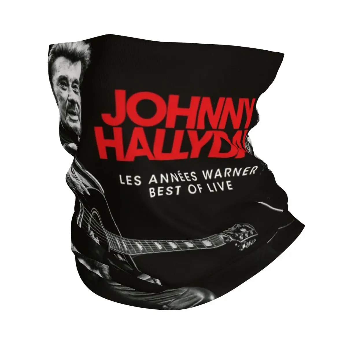 Johnny Hallyday Rock Bandana Neck Cover Printed Wrap Scarf Multi-use Headwear Outdoor Sports Unisex Adult All Season