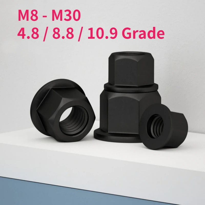M8 M10 M12 M14 M16 M18 - M30 4.8 / 8.8 / 10.9 Grade High Flange with Cushion Nut Hexagon Thickened Nut Die Pressing Plate Nut
