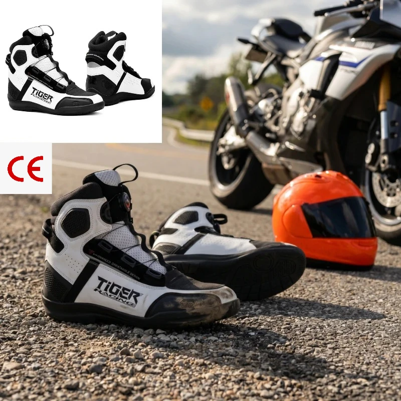 

R1 Motorcycle Long Protective Riding Boots All Seasons Wear-resistant Anti Slip Shockproof Safe Racing Motorbike Footwear Gear