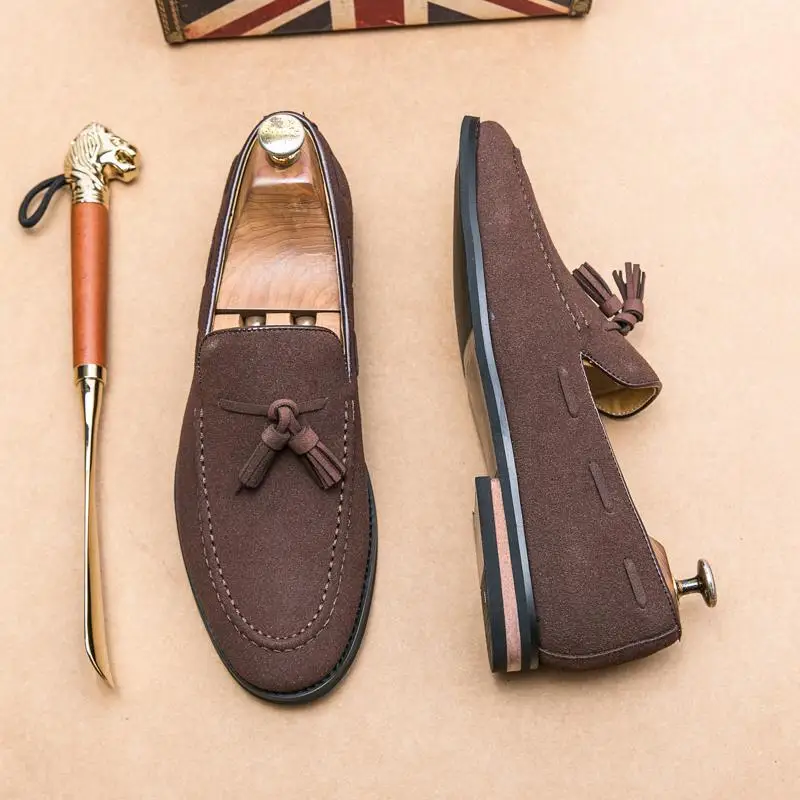 Mocasines de fiesta para hombre, zapatos planos informales, Retro, estilo británico, para boda