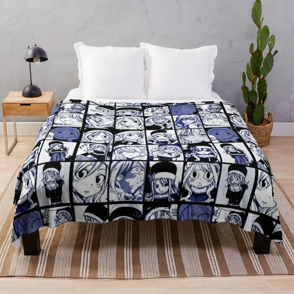 Juvia Lockser - FT manga panel collage Throw Blanket Thin Decoratives For Sofa Thin Cute Plaid Blankets