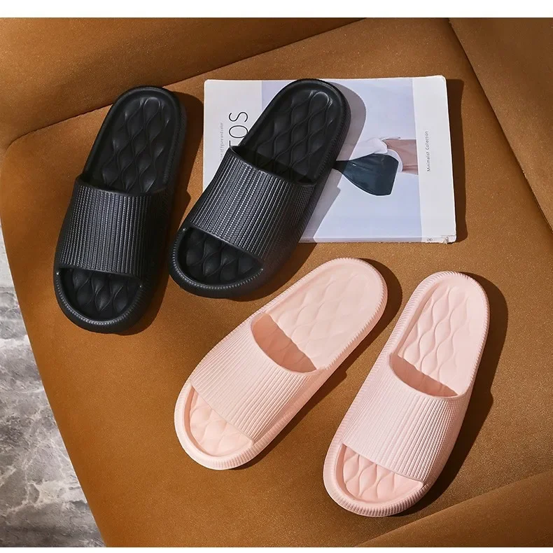 جديد 2508 إيفا كعب سميك النعال المرأة الصيف زوجين المنزل هادئة الحمام الاستحمام المضادة للانزلاق لينة القدم الطابق المتزلجون