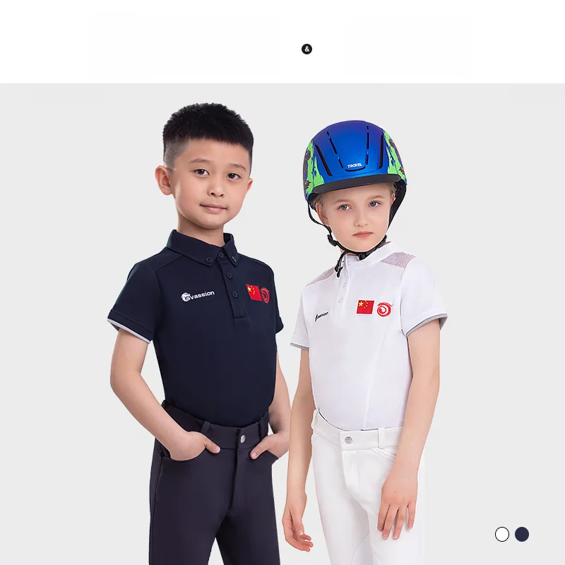 children's-summer-breathable-sweat-absorbent-riding-t-shirt-unisex-certified-coopass-riding-apparel-equipment