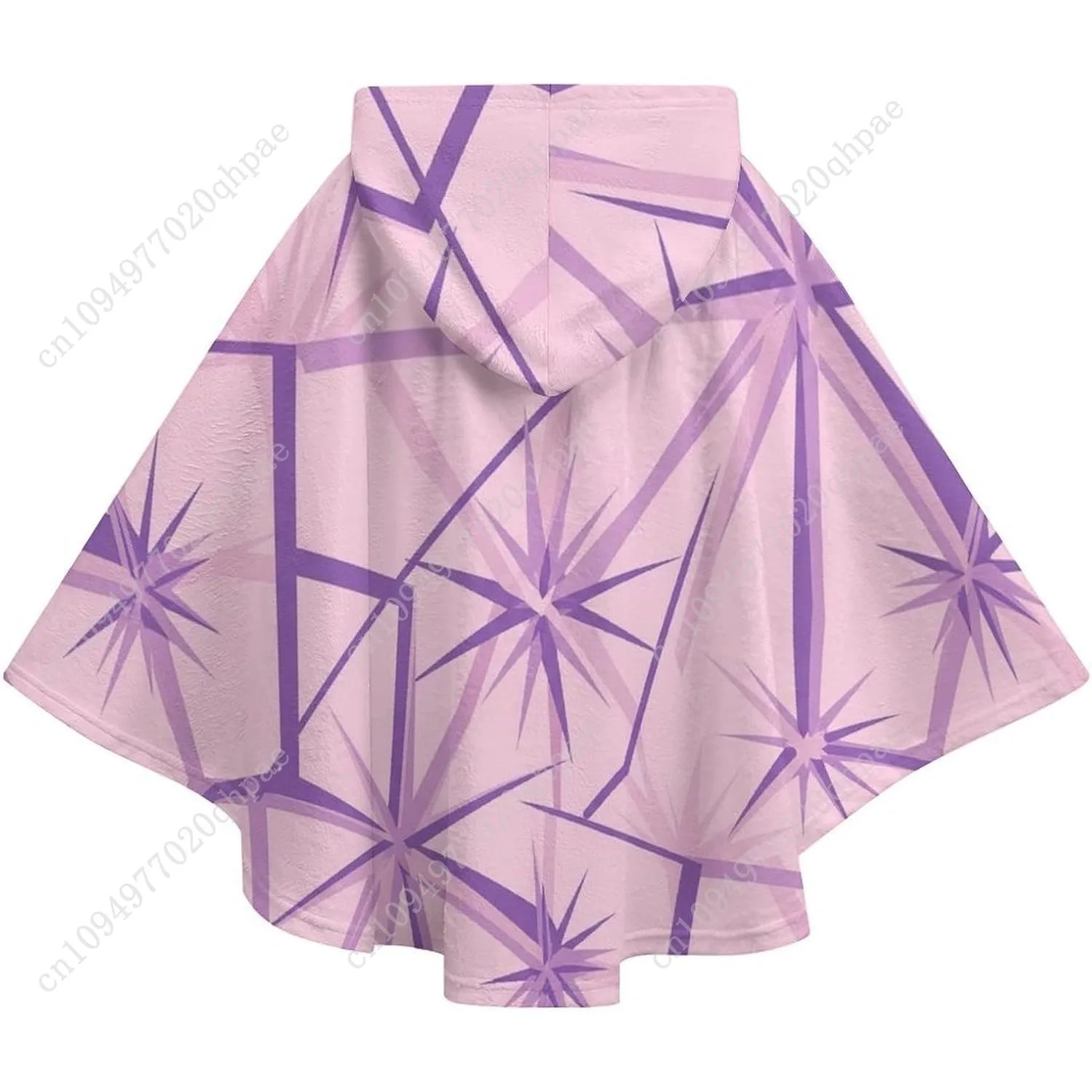 سترة بطانية مريحة من الفلانيل، هوديي كبير الحجم بأشكال هندسية تجريدية مع جيوب للأطفال والمراهقين #6