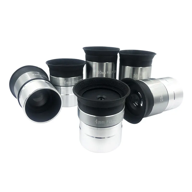 1.25-inch High-Definition Wide-Angle Silver Eyepiece Set for Starry Sky Telescope Compatible Accessory Magnifying Glass