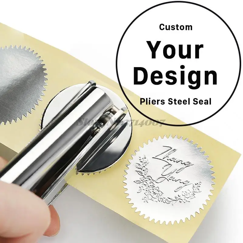 Custom Stamps Stainless Steel Pliers Stencil For Scrapbooking Christmas Wedding Clear Wax Seal Desktop Customize Logo Pattern