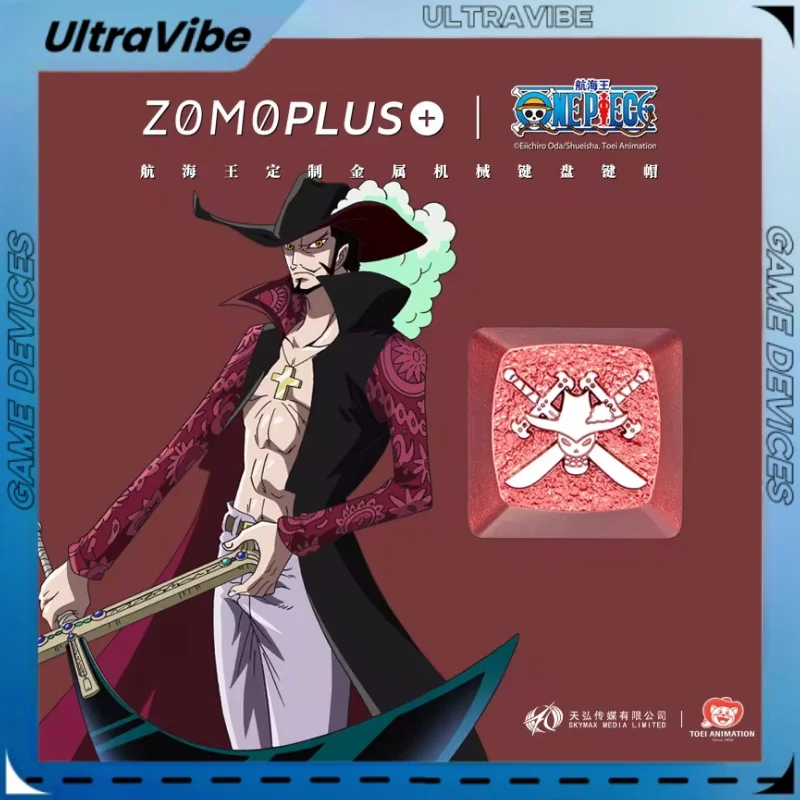 Zomoplus One Piece Hankokku Mihawk Law Metal Keycaps Single Original Customized Mechanical Keycaps Keyboard Accessories