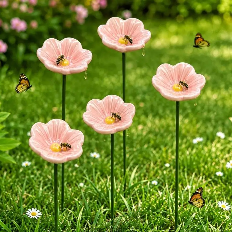 Reflektierende Keramik-Blumenstecker mit erhabenen für Gartenpräsentationen, 3 x – Detail 9