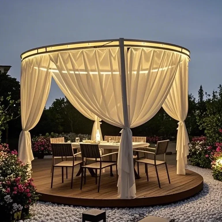 

Outdoor circular gazebo awning B & B restaurant Peng scenic sunshade
