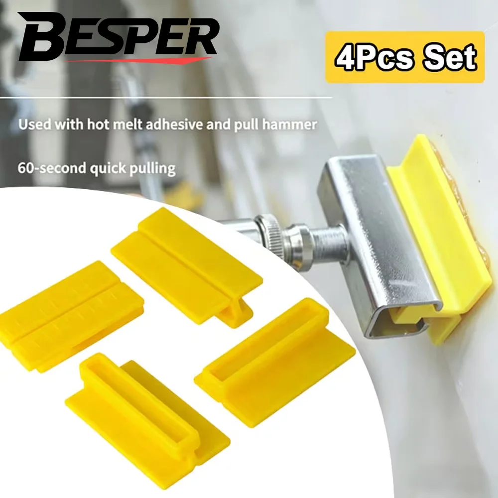 4PCS Car Dent Repair Glue Tabs 90 Degree Dent Removal Repairing Right Plastic Puller Glue Tabs Angle Car Tabs Paintless