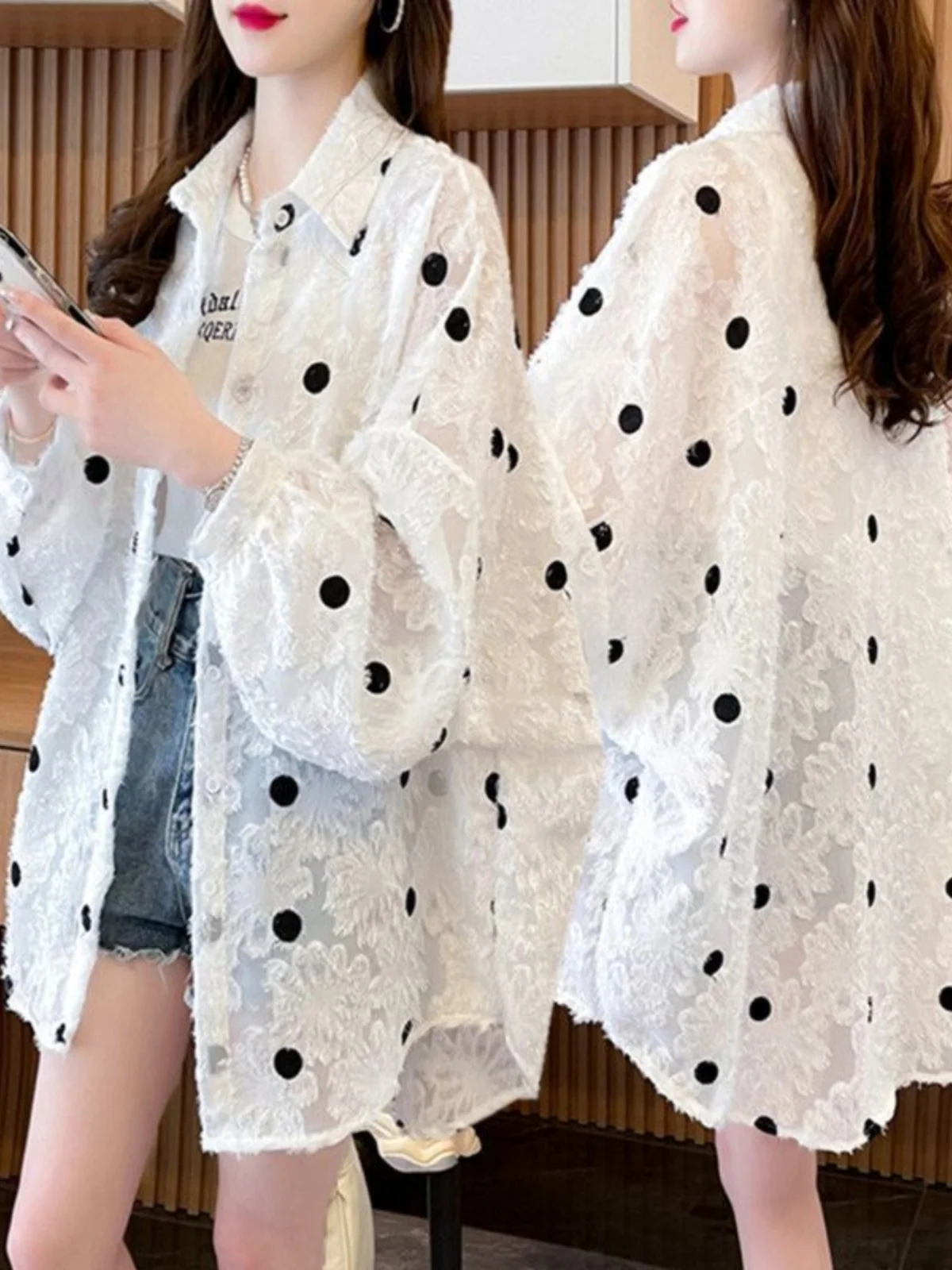 elegant-ultra-fairy-women's-summer-outerwear-sun-protection-shirt-casual-loose-plus-size-slimming-uv-protection-coat-long-sleeve