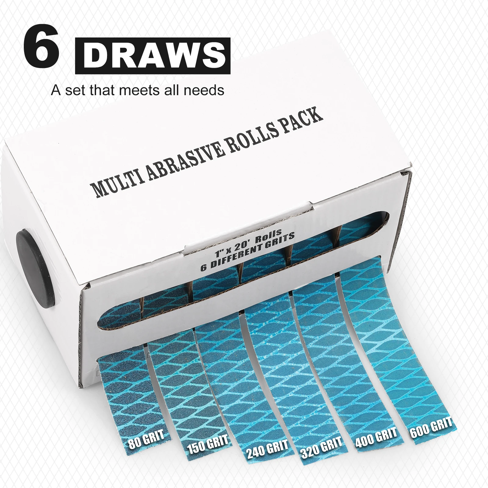 5/6 لفة قماش الصنفرة 1 بوصة × 20 لفات ورق الصنفرة تشكيلة 80 150 240 320 400 600 أحزمة الصنفرة للمعادن النجارة P