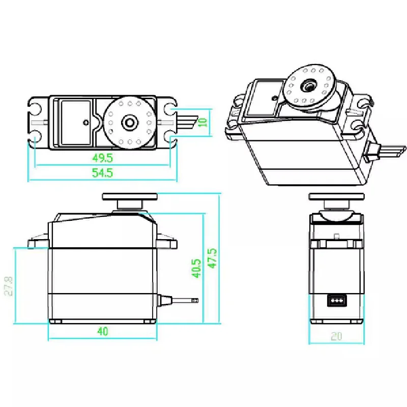 1pcs Waterproof Servo 20kg 25kg 30kg 35kg 40kg High Speed Servo Metal Gear Digital Servo Rc Baja Servo For 1/8 1/10 Scale Rc Car