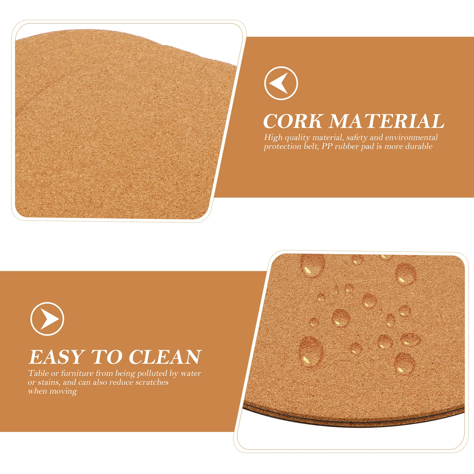 

5Pcs Cork Plant Mat Round Eco Cork Plant Coasters Garden Planter Mat Flowerpot Pad Flowerpot Plate Pad Flower Pot Saucer