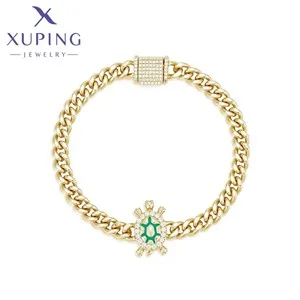 Xuping Jewelry Neu eingetroffen: Knotenförmiges goldfarbenes Ohrstecker- und Halsketten-Set für Damen, Party- und Geburtstagsgeschenk X001237881 – Detail 3