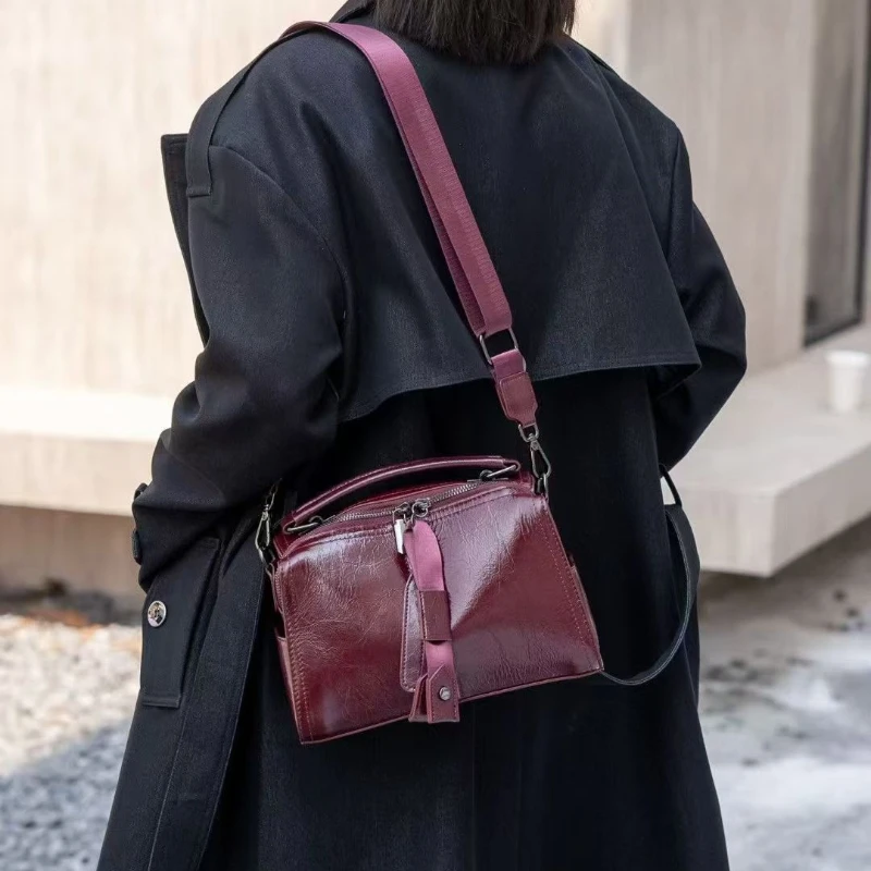 100% Genuine Leather Brand Woman Shoulder Bag Large Capacity Handbags Ladies Crossbody Bags Luxury Designer Minimalism Tote Bags