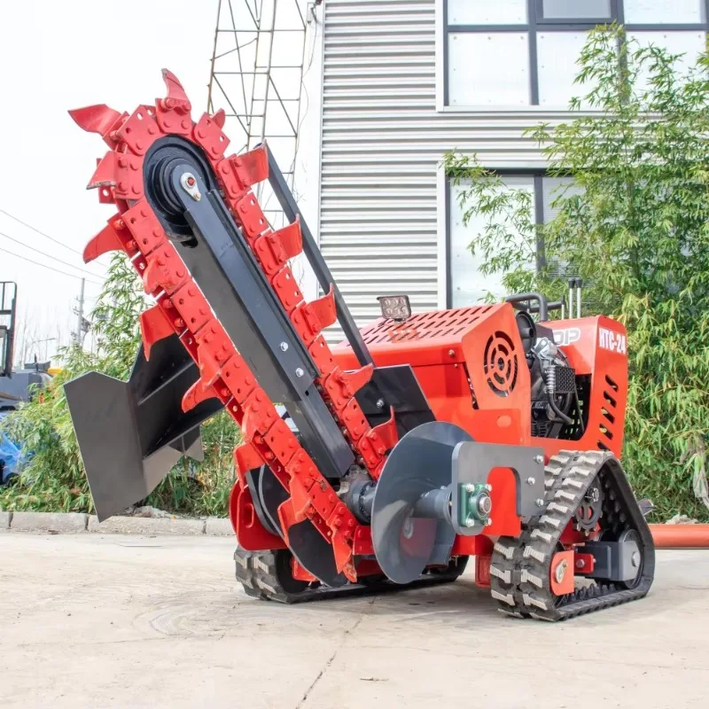 Factory Price Multifunctional Track Trenching Machine Combines Tilling And Soil Loosening Functions Ideal For Orchards And Farms