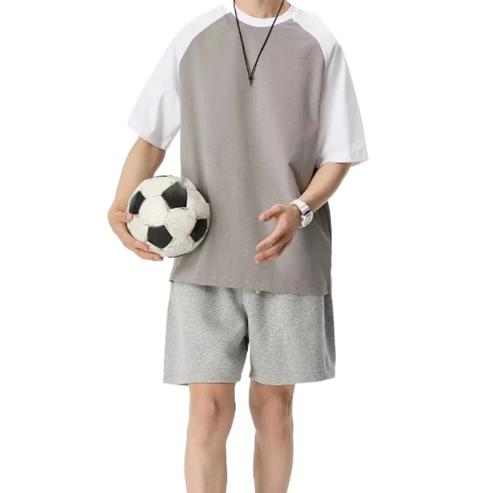 

Fashion Loose High Waist Shorts Lace Up Solid Color Wide Half Leg Pants Thin Drawstring Causal Shorts Men Streetwear