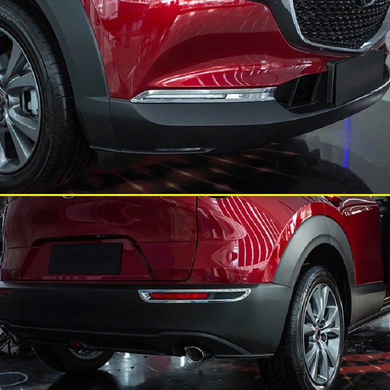 Vordere und hintere Chrom-Nebelscheinwerfer-Abdeckung, Zierleisten für Mazda CX30 CX-30 2020 2021 2022 2023 2024 2025