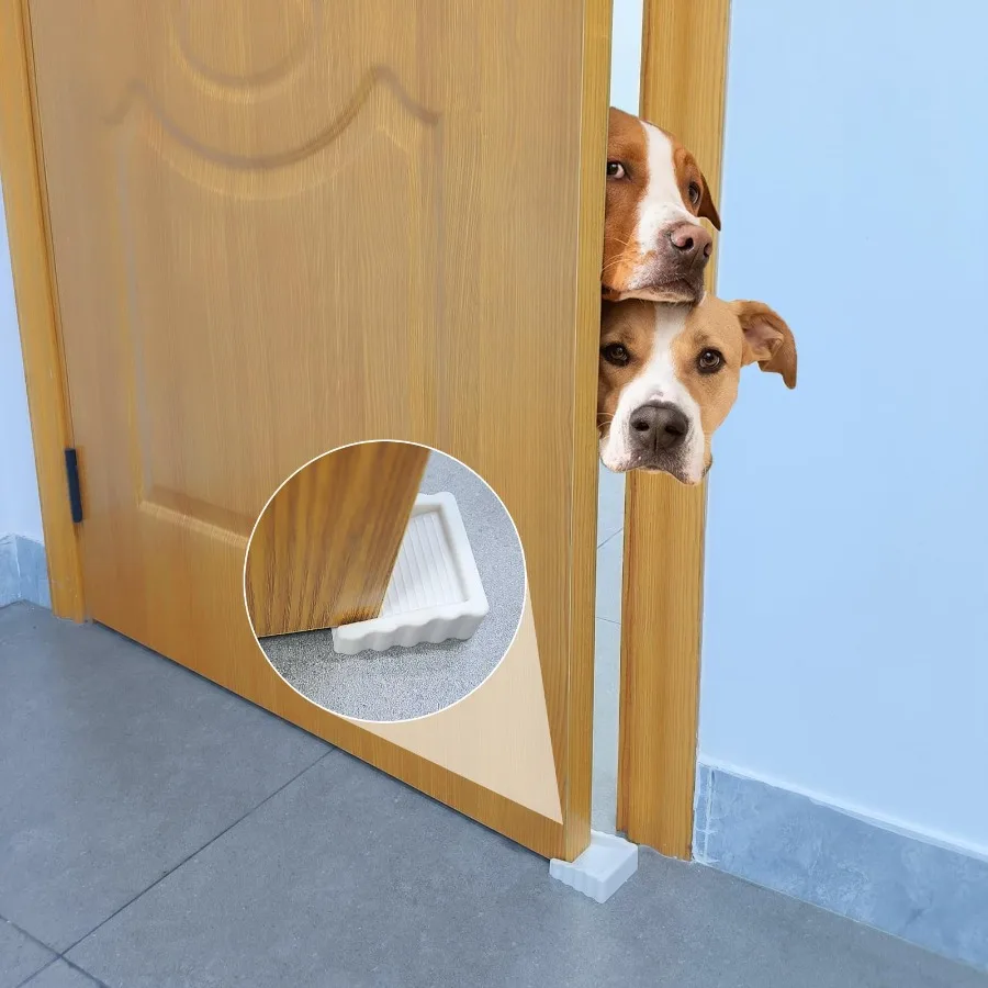 2/4pcs Anti-slip Door Stopper Creative Anti-Collision Safety Wedge Rear Retainer Door Wall Protector for Home Office Kids Room