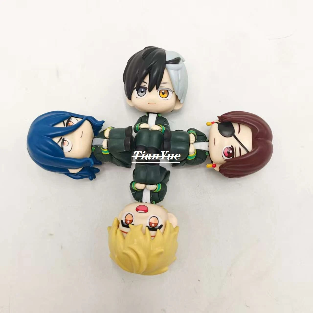 أنيمي الرياح قواطع الأولاد 4 قطعة/المجموعة نسخة الجلوس الفينيل نموذج الشكل لعبة 9 سنتيمتر