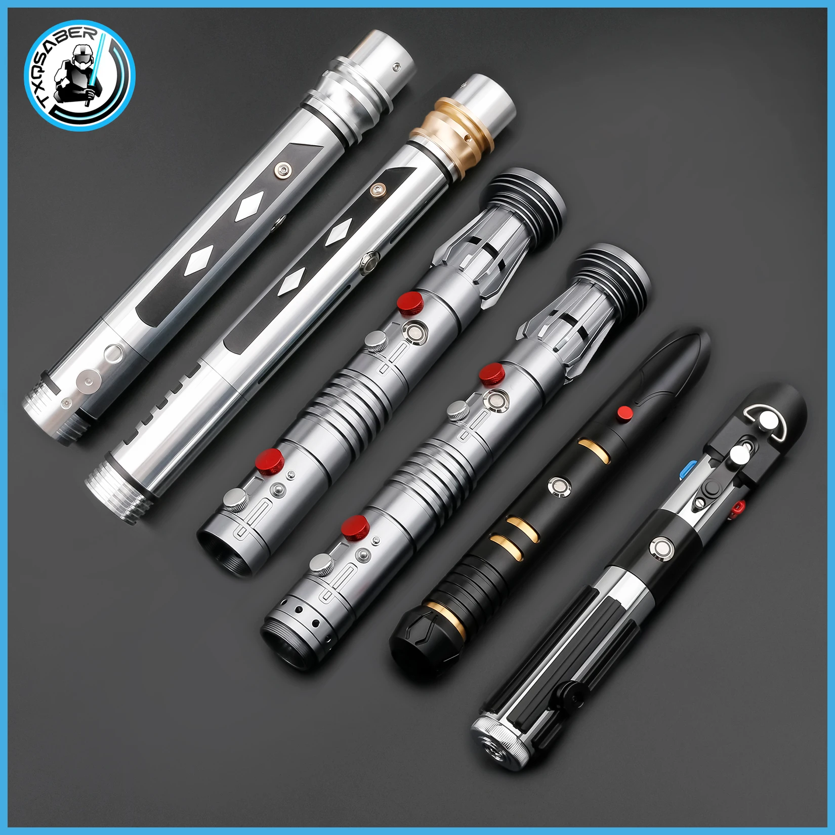 

TXQSTUDIO Lightsaber Heavy Dueling SDRGB NeoPixel Metal Handle No Blade Saber Parts Cosplay Toys for Adult Laser Sword
