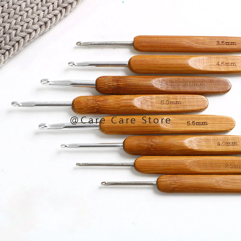 Bamboo Knitting Needles Set Crochet Hooks Set Embroidery Needle Wooden Knitting Crochet Needles Crochet Kit