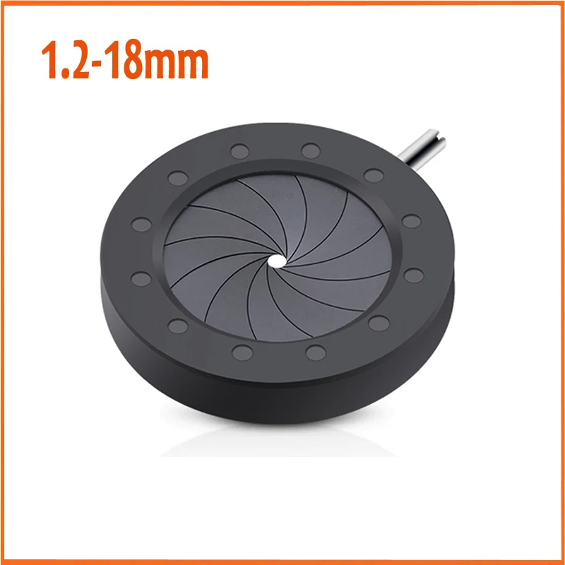 

1.2-18MM Amplifying Diameter Digital Camera Microscope Adapter Zoom Optical Iris Diaphragm Aperture Condenser 12 Blades