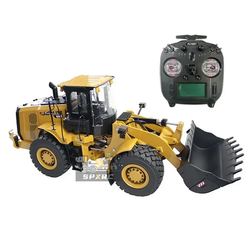 In Stock KABOLITE K966 100S 1/16 RC Hydraulic Loader Metal Bulldozer Model RTR with Battery Charger Boy RC Car Toy Gift